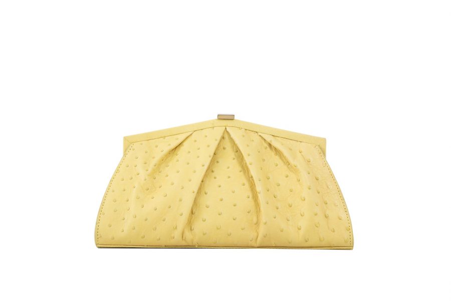 Muja Clutch Ostrich Quill - Butercup Yellow