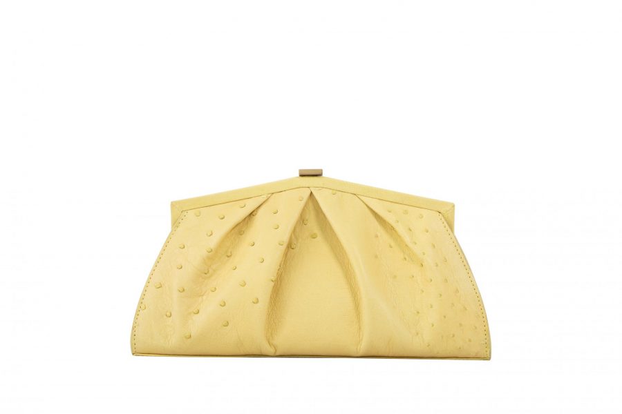 Muja Clutch Ostrich Quill - Butercup Yellow