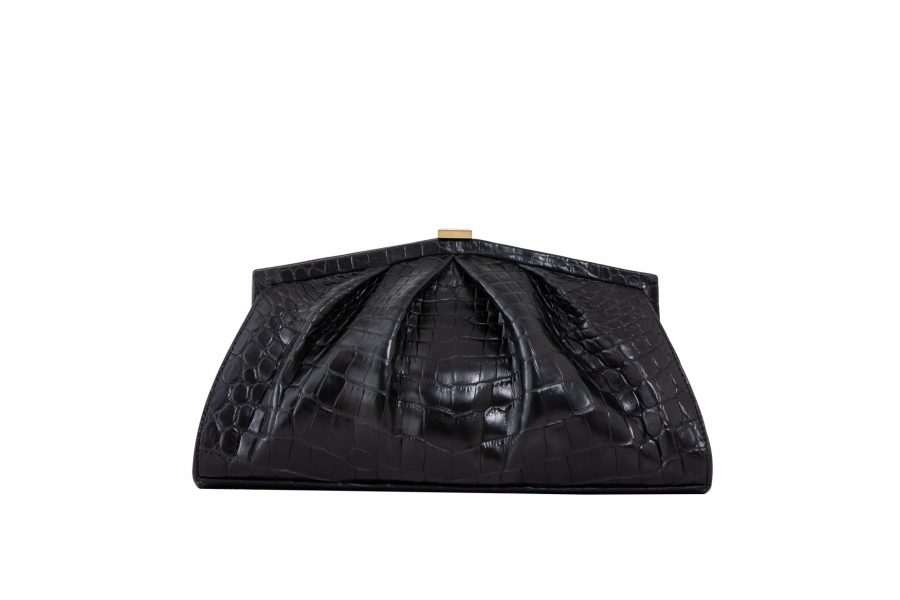 Muja Clutch Crocodile - Black