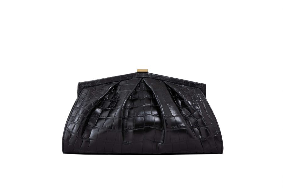 Muja Clutch Crocodile - Black