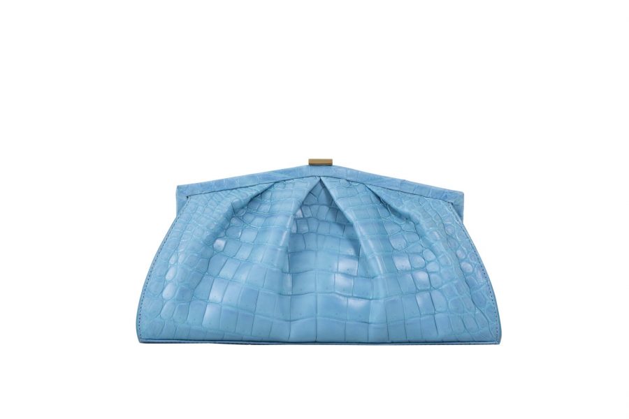 Muja Clutch Crocodile - Sky Blue