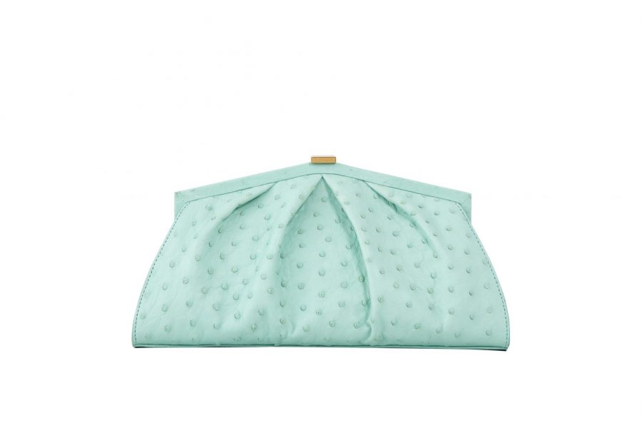 Muja Clutch Ostrich Quill - Spearmint