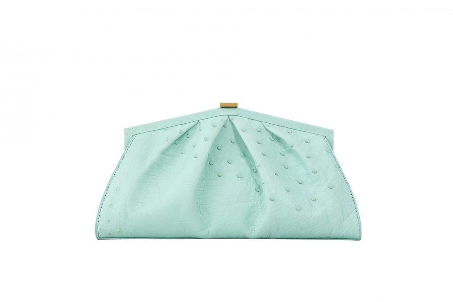 Muja Clutch Ostrich Quill - Spearmint