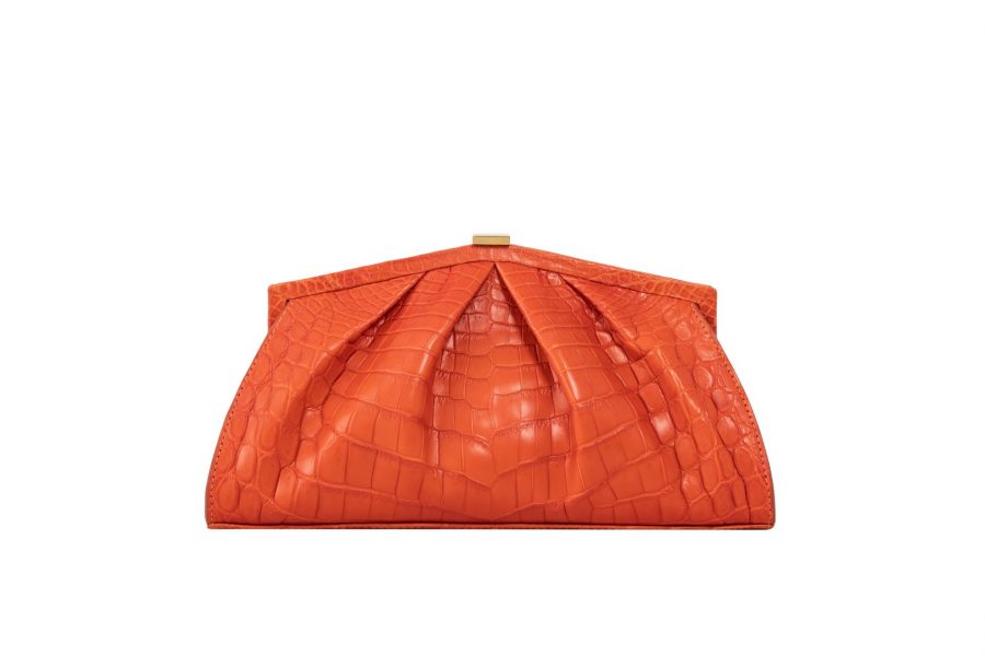 Muja Clutch Crocodile - Tangerine