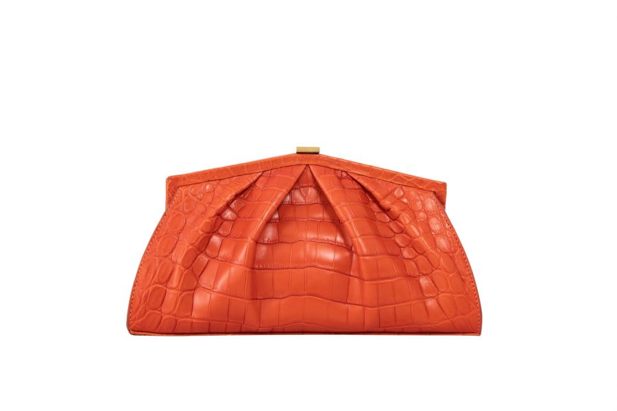 Muja Clutch Crocodile - Tangerine