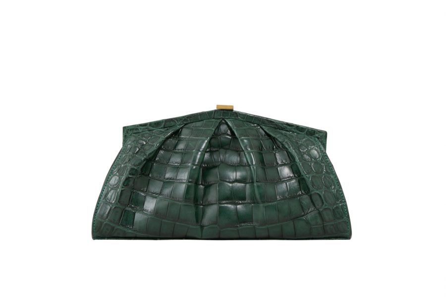 Muja Clutch Crocodile - Cyprus Green