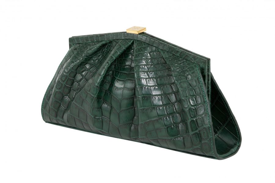 Muja Clutch Crocodile - Cyprus Green