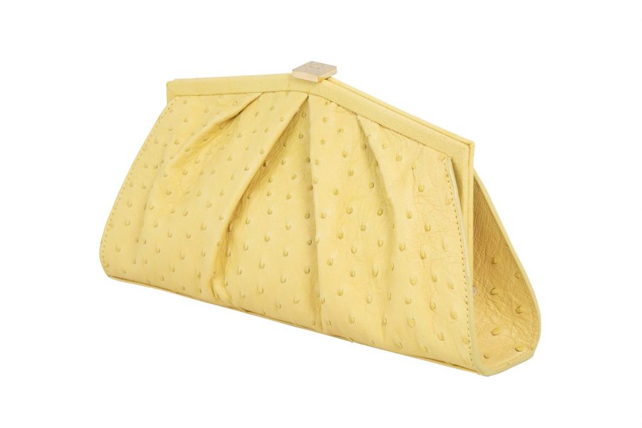 Muja Clutch Ostrich Quill - Butercup Yellow