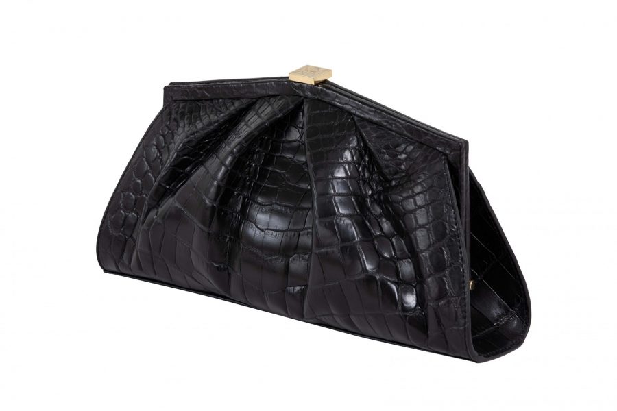 Muja Clutch Crocodile - Black