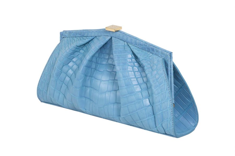 Muja Clutch Crocodile - Sky Blue