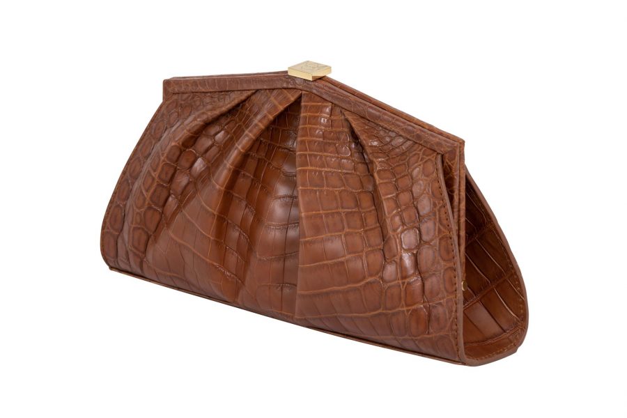 Muja Clutch Crocodile - Cognac