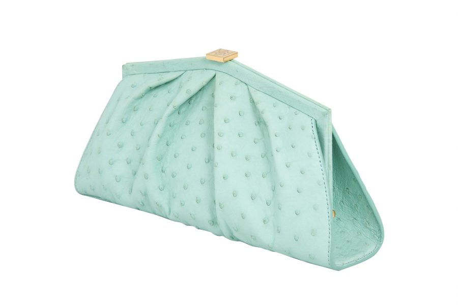 Muja Clutch Ostrich Quill - Spearmint