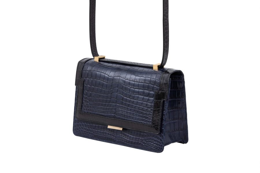 Choupette Crocodile - Navy Black