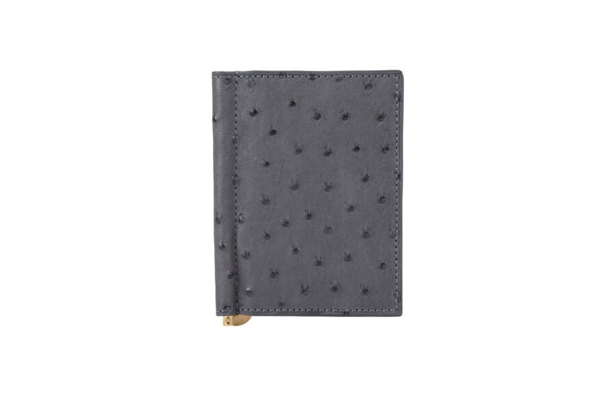Men's Clip Cardholder Ostrich Quill