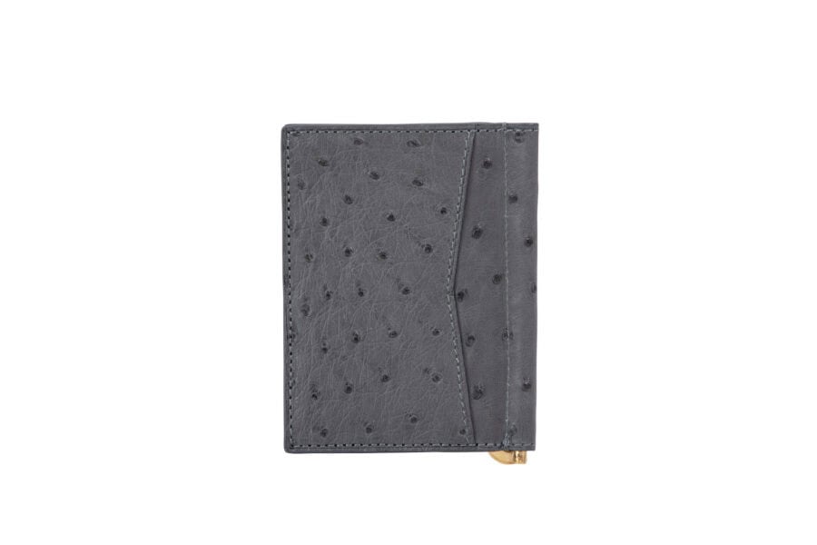 Men's Clip Cardholder Ostrich Quill
