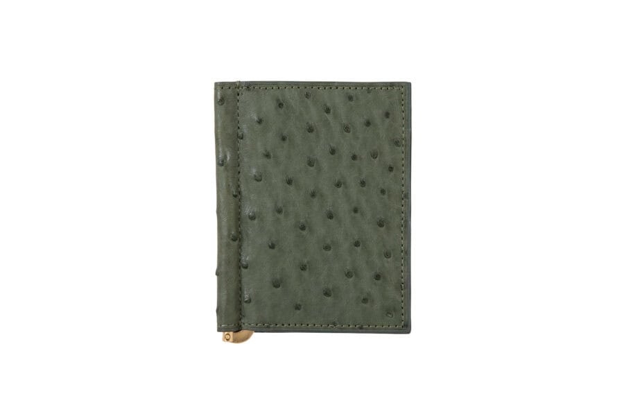 Men's Clip Cardholder Ostrich Quill