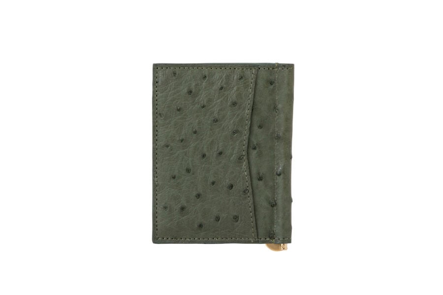 Men's Clip Cardholder Ostrich Quill