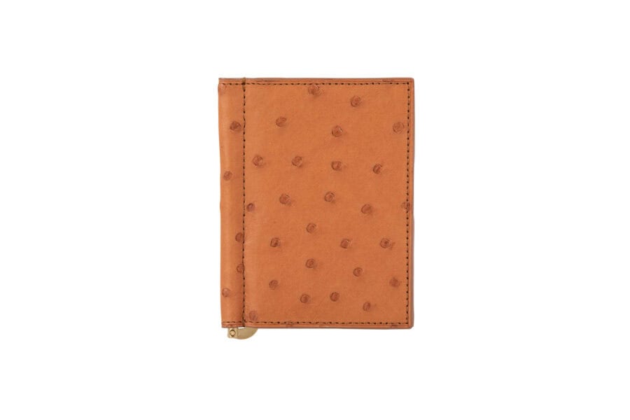 Men's Clip Cardholder Ostrich Quill