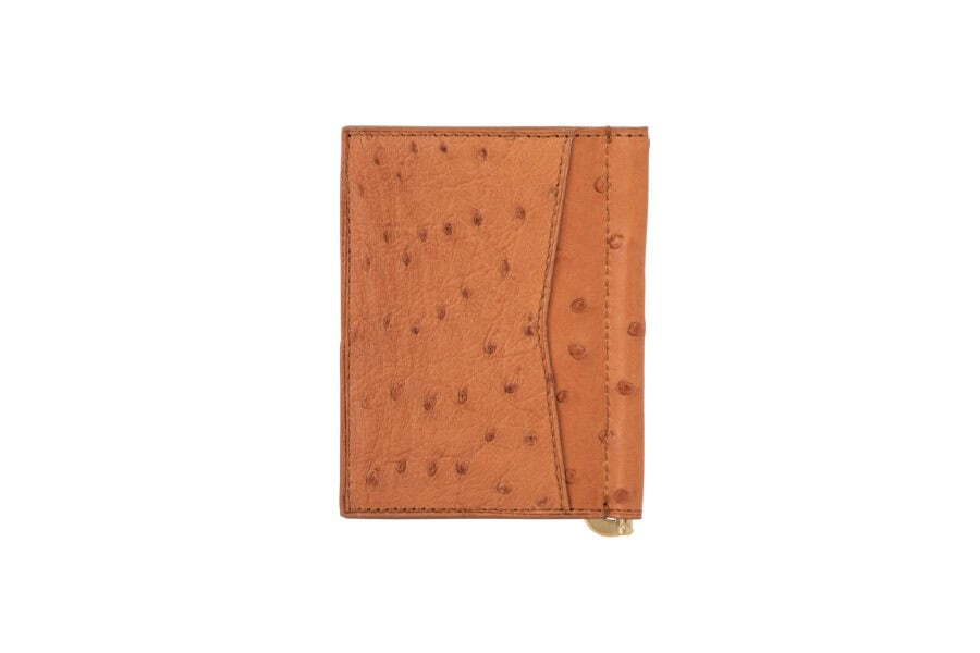 Men's Clip Cardholder Ostrich Quill
