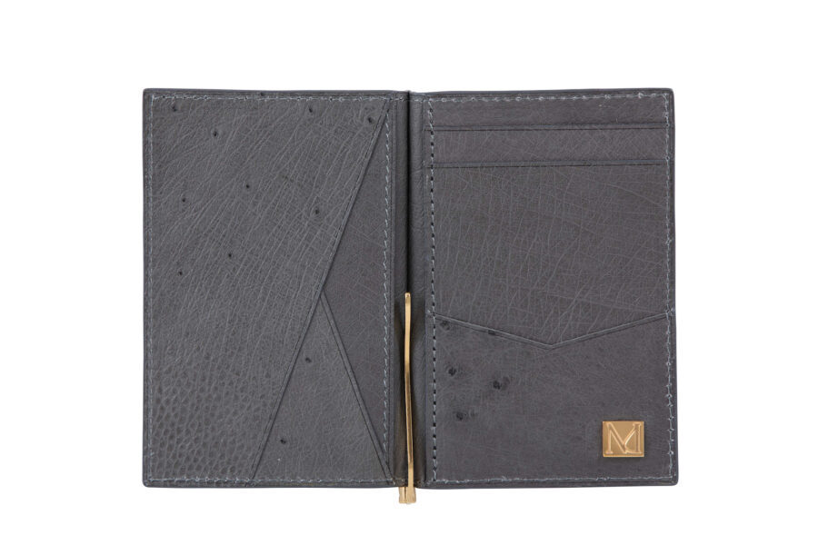Men's Clip Cardholder Ostrich Quill