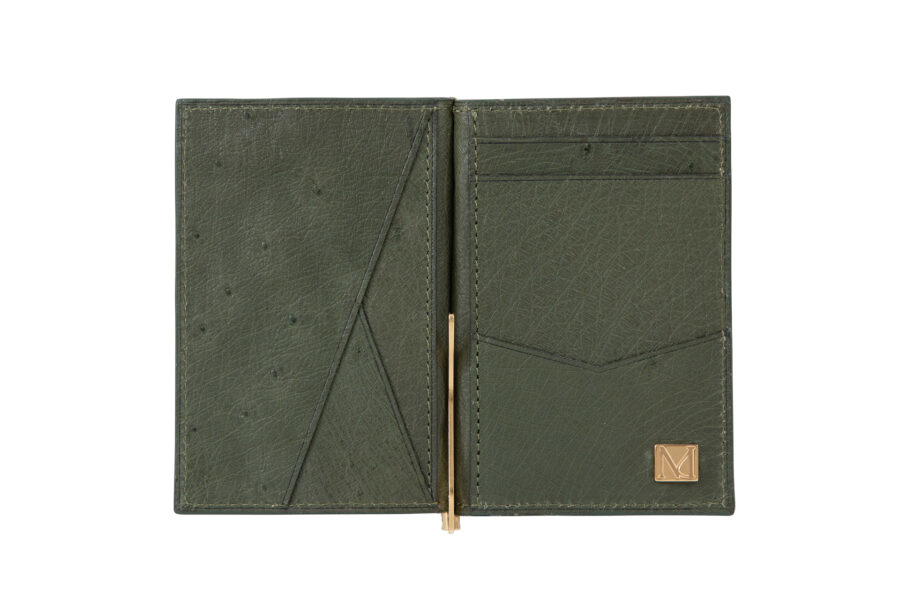 Men's Clip Cardholder Ostrich Quill