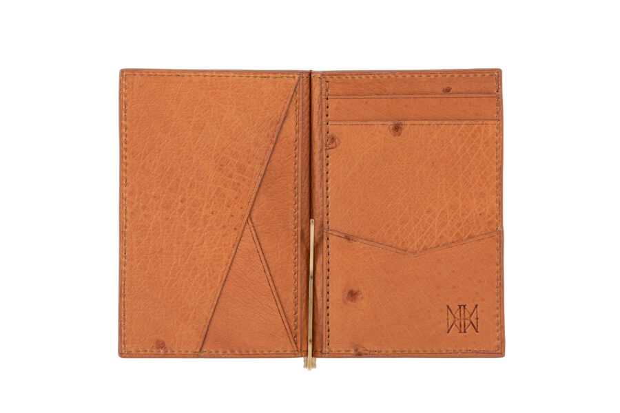 Men's Clip Cardholder Ostrich Quill