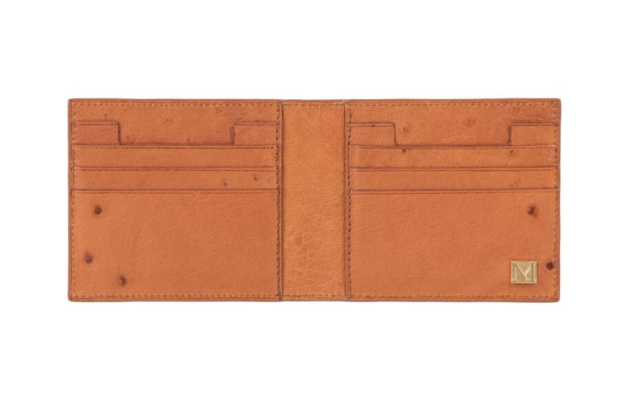 Men's Classic Folding Wallet Ostrich Quill