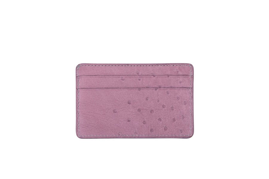 Women's V Cardholder Ostrich Quill