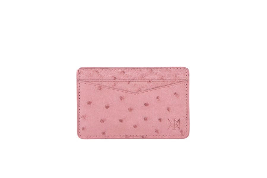 Women's V Cardholder Ostrich Quill