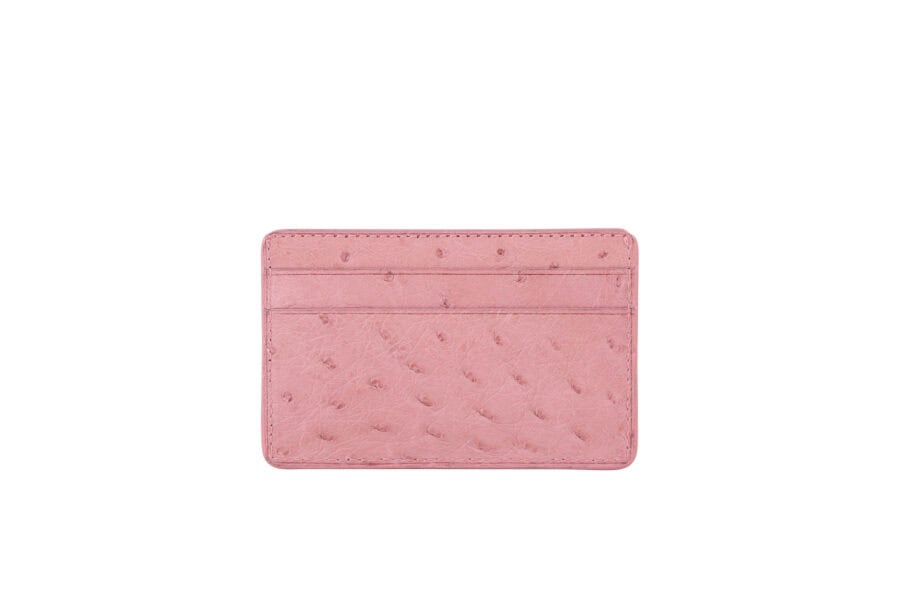 Women's V Cardholder Ostrich Quill