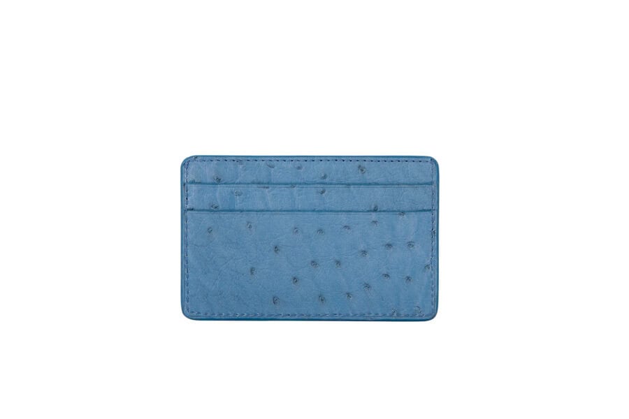Women's V Cardholder Ostrich Quill