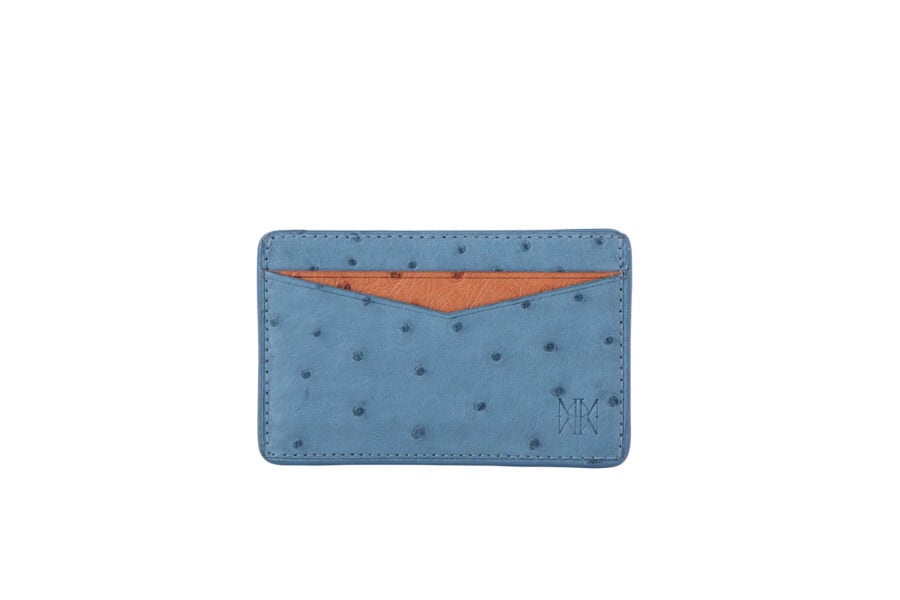 Women's V Cardholder Ostrich Quill