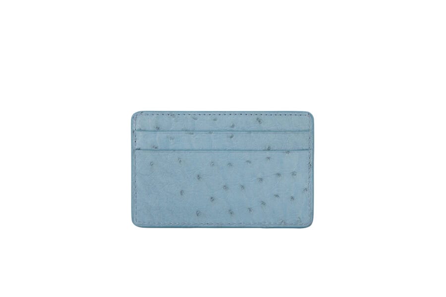 Women's V Cardholder Ostrich Quill