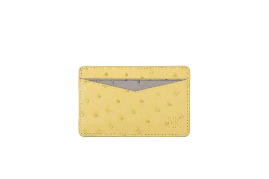 Women's V Cardholder Ostrich Quill