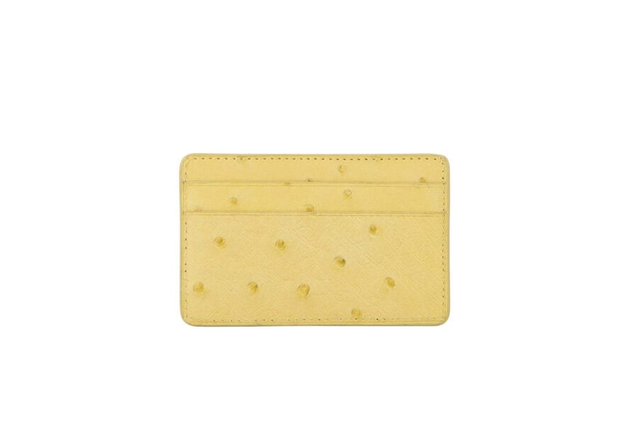 Women's V Cardholder Ostrich Quill