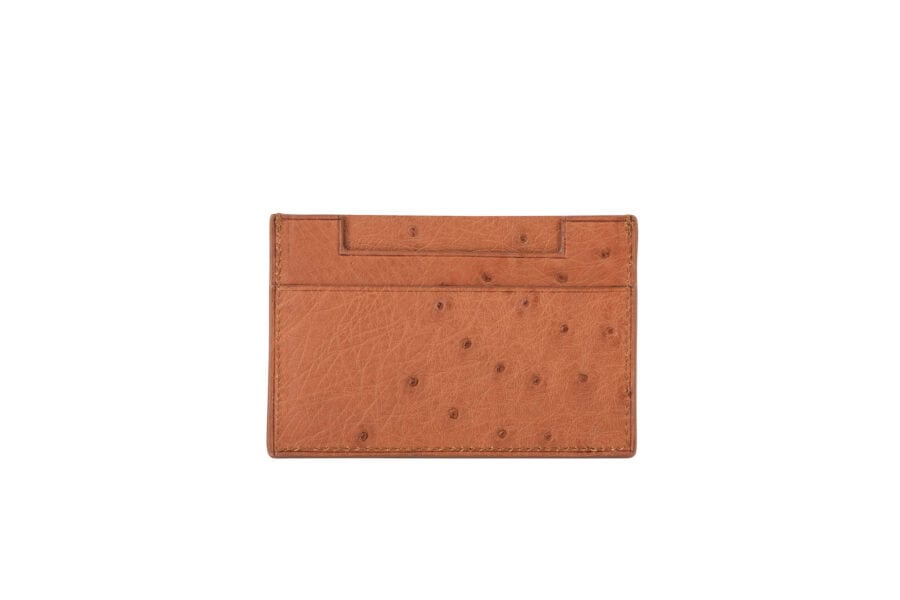 Men's V Cardholder Ostrich Quill
