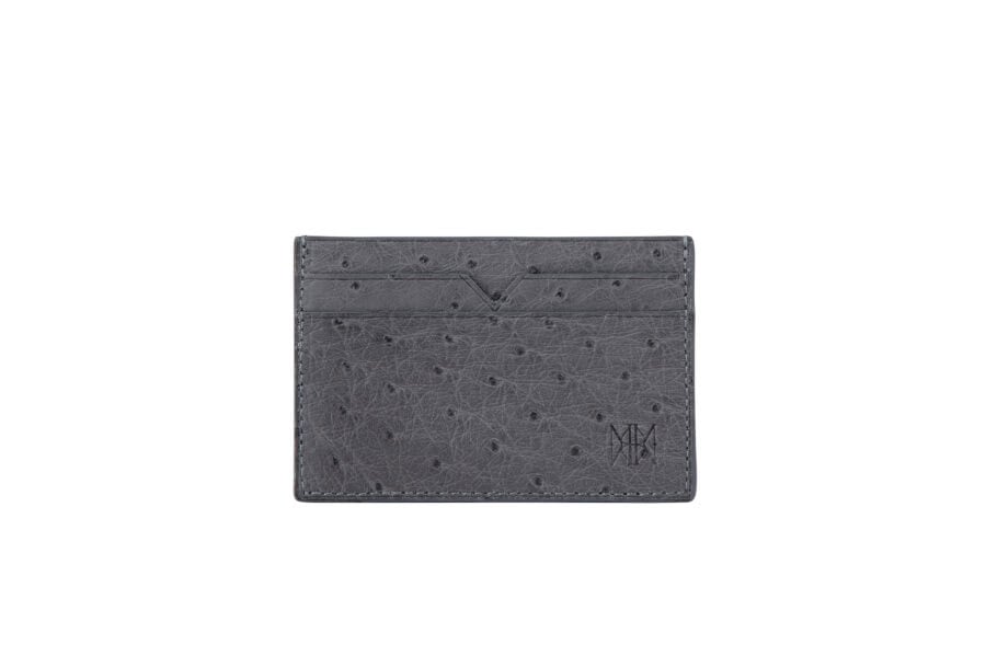 Men's V Cardholder Ostrich Quill