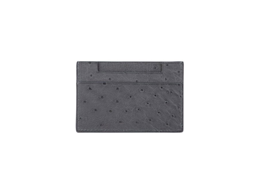 Men's V Cardholder Ostrich Quill