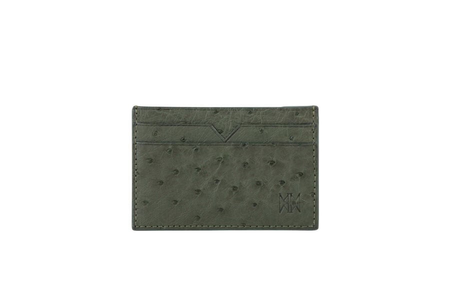 Men's V Cardholder Ostrich Quill