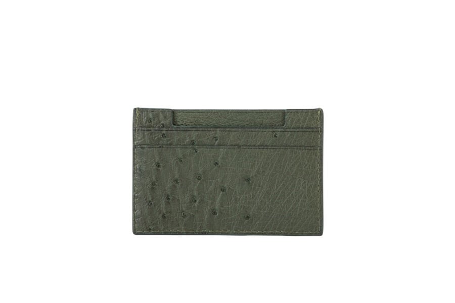 Men's V Cardholder Ostrich Quill