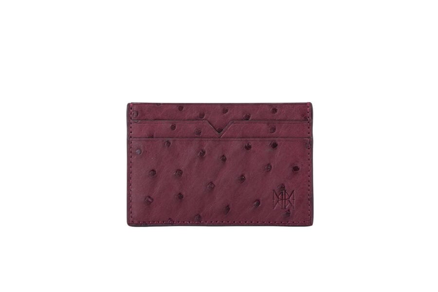 Men's V Cardholder Ostrich Quill