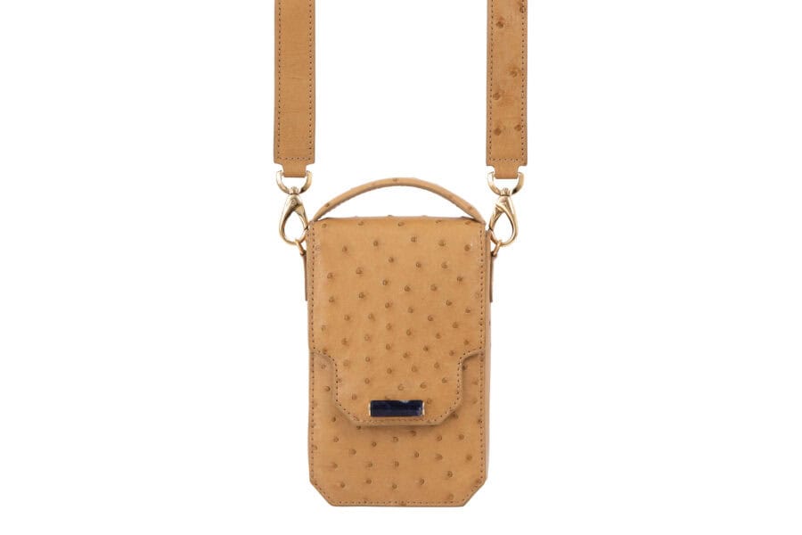 Phone Bag Ostrich Quill + Belt